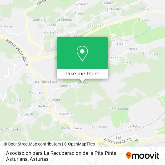 Asociacion para La Recuperacion de la Pita Pinta Asturiana map
