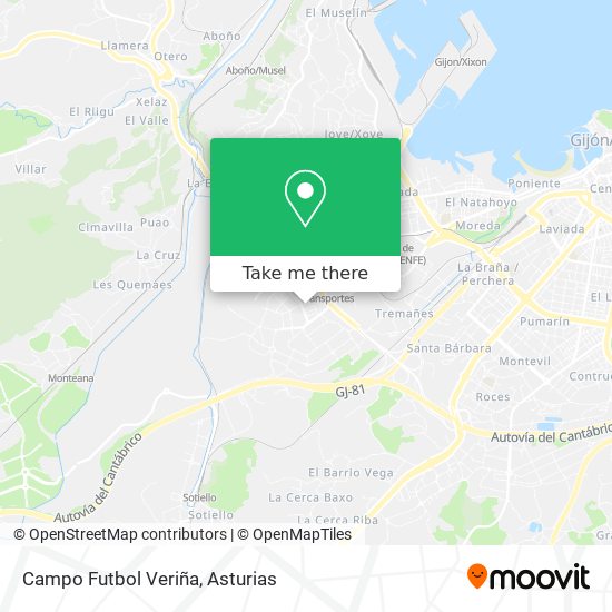 Campo Futbol Veriña map