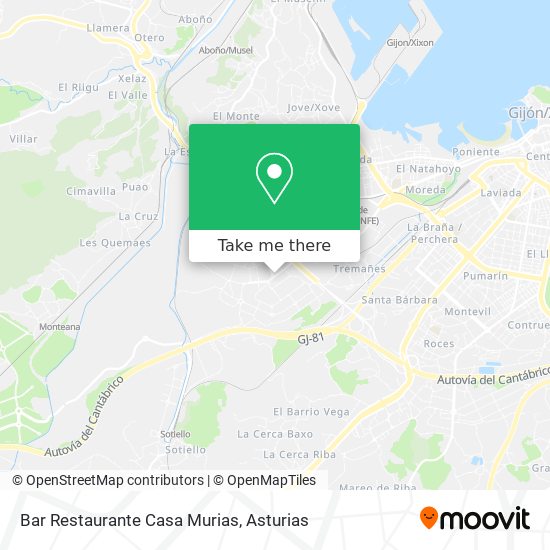 Bar Restaurante Casa Murias map