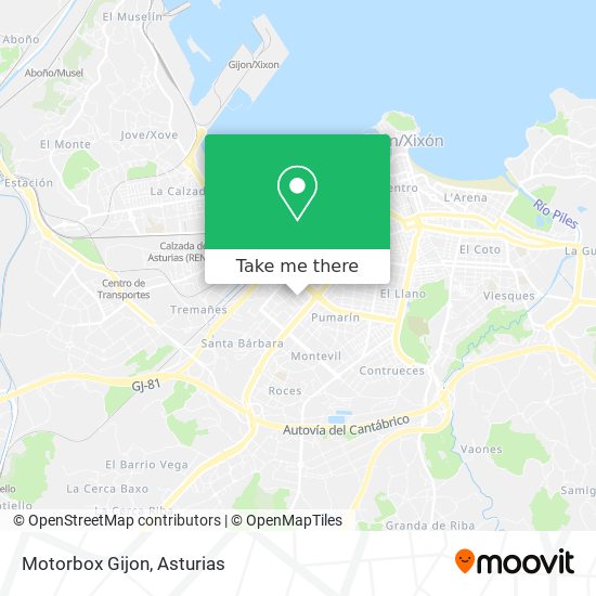 mapa Motorbox Gijon