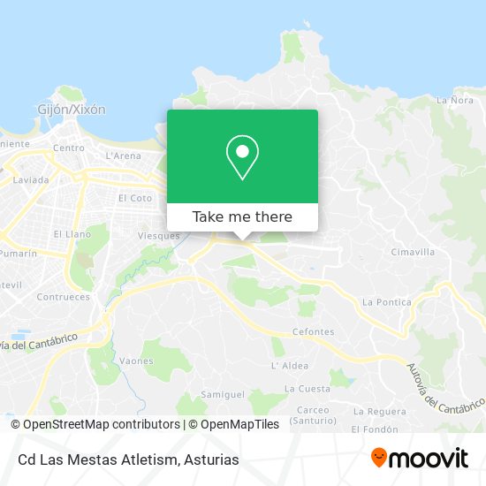 Cd Las Mestas Atletism map