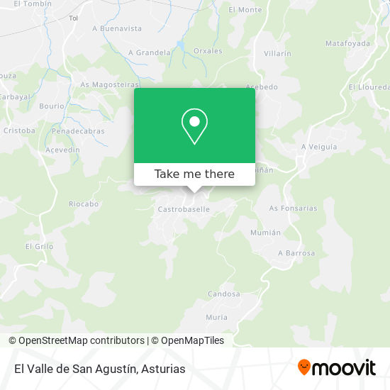 El Valle de San Agustín map