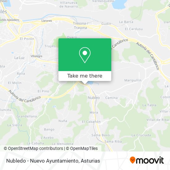 Nubledo - Nuevo Ayuntamiento map