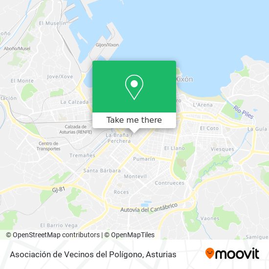 Asociación de Vecinos del Polígono map