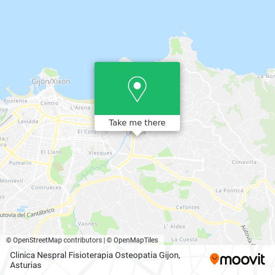 Clinica Nespral Fisioterapia Osteopatia Gijon map