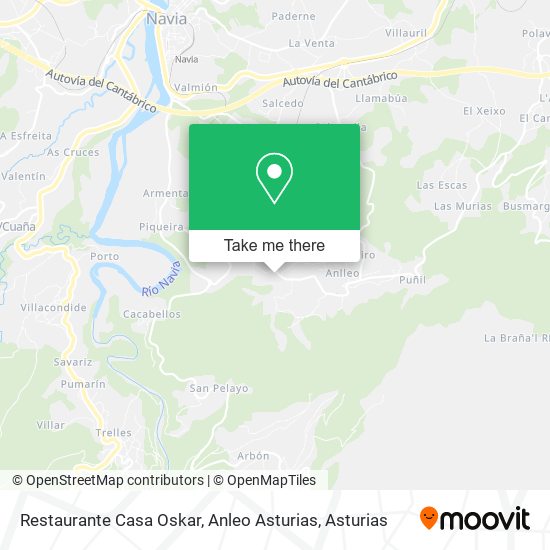 Restaurante Casa Oskar, Anleo Asturias map