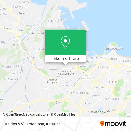 Valdes y Villamediana map