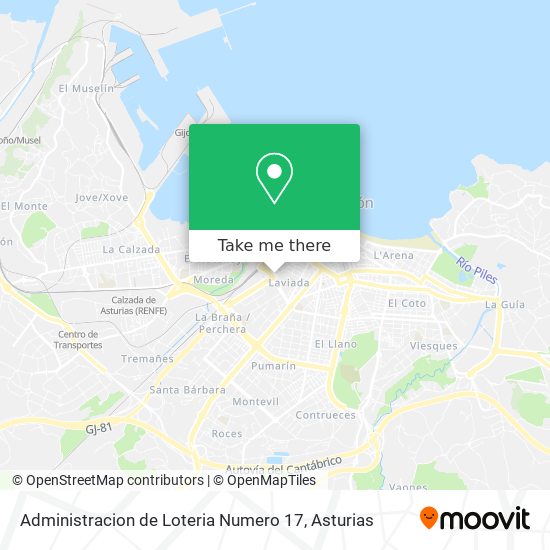 Administracion de Loteria Numero 17 map