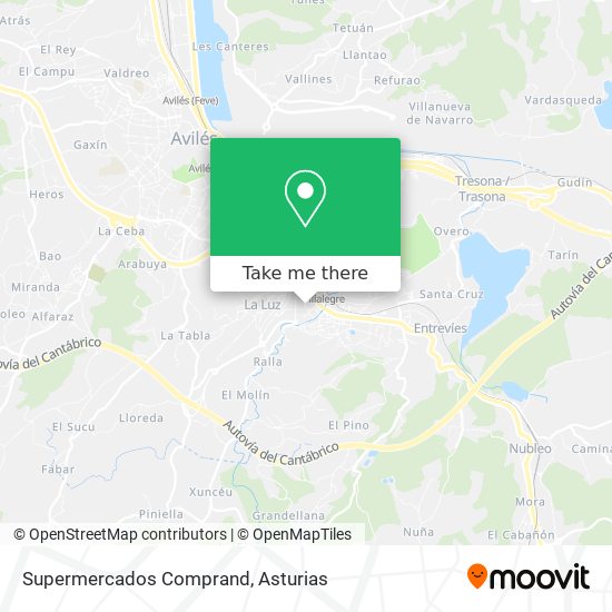 mapa Supermercados Comprand