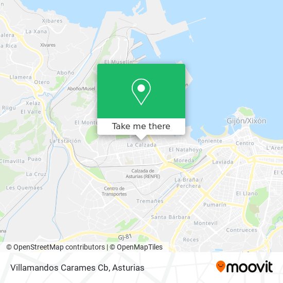 Villamandos Carames Cb map
