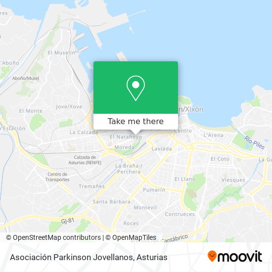 Asociación Parkinson Jovellanos map