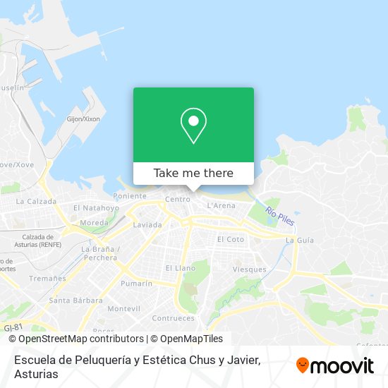 Escuela de Peluquería y Estética Chus y Javier map