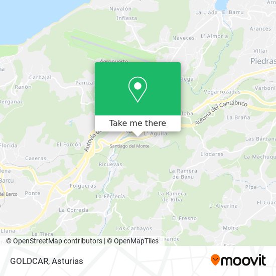 GOLDCAR map