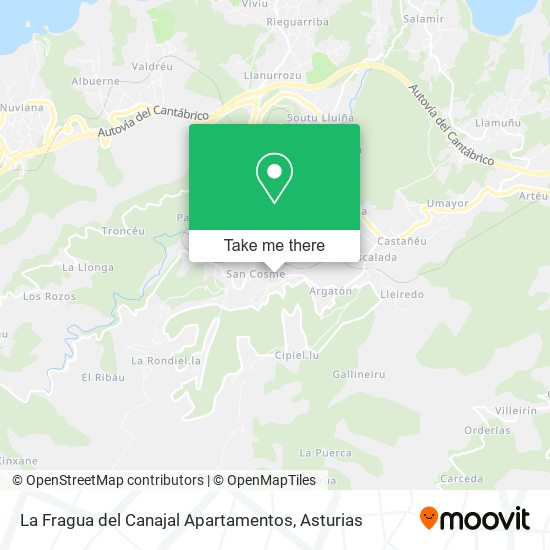 La Fragua del Canajal Apartamentos map