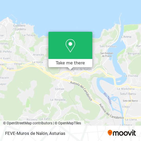 FEVE-Muros de Nalón map