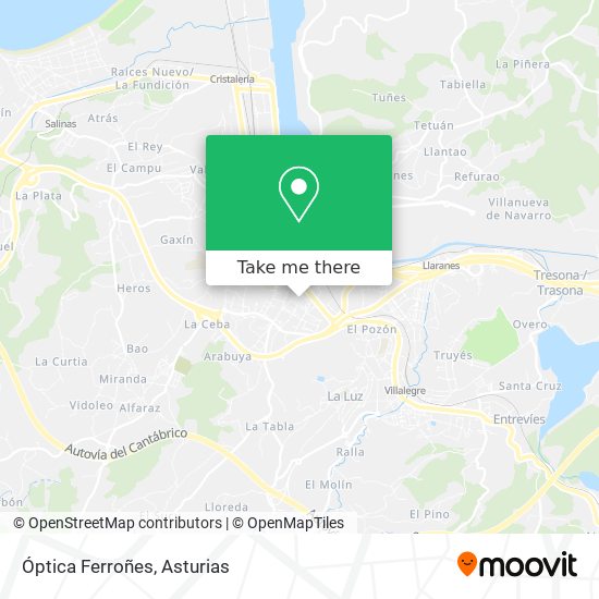 Óptica Ferroñes map
