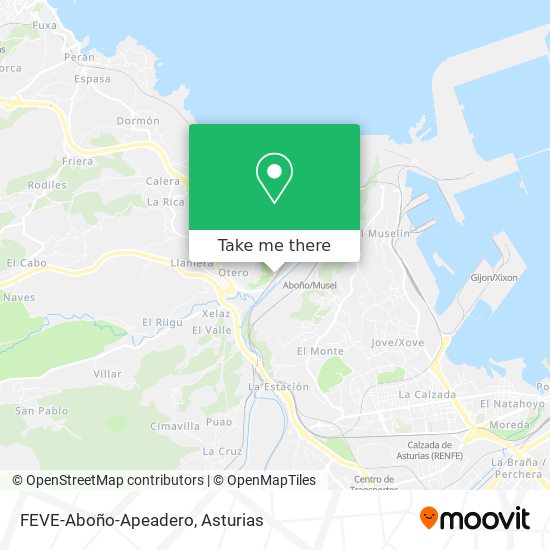 FEVE-Aboño-Apeadero map