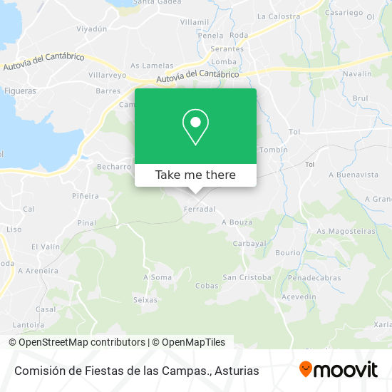 Comisión de Fiestas de las Campas. map