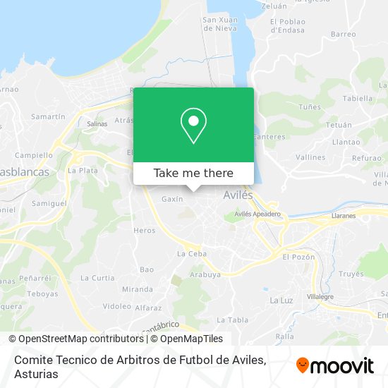 Comite Tecnico de Arbitros de Futbol de Aviles map