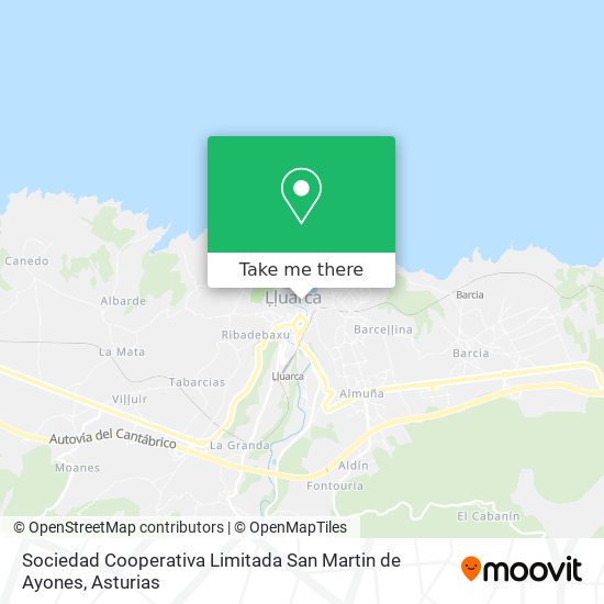 mapa Sociedad Cooperativa Limitada San Martin de Ayones