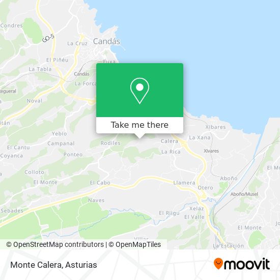 mapa Monte Calera