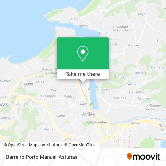 mapa Barreiro Porto Manuel