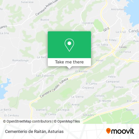 Cementerio de Raitán map
