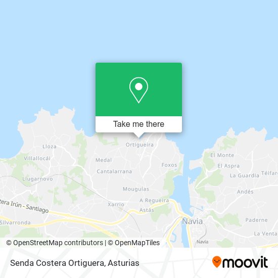 Senda Costera Ortiguera map