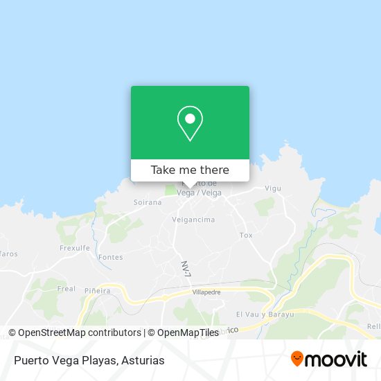 mapa Puerto Vega Playas