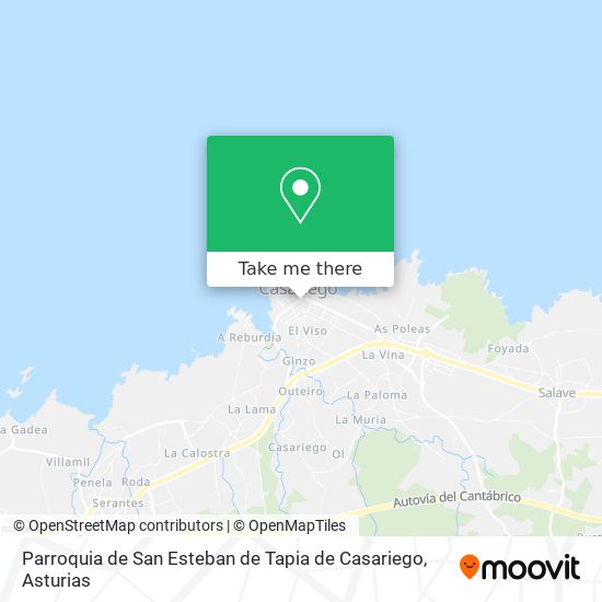 mapa Parroquia de San Esteban de Tapia de Casariego