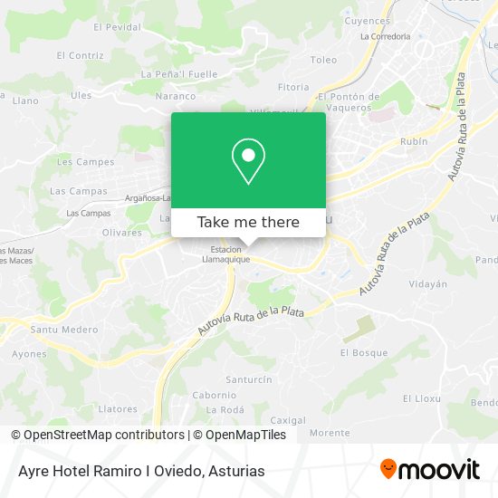 Ayre Hotel Ramiro I Oviedo map