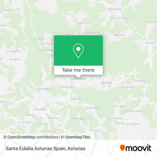 Santa Eulalia Asturias Spain map