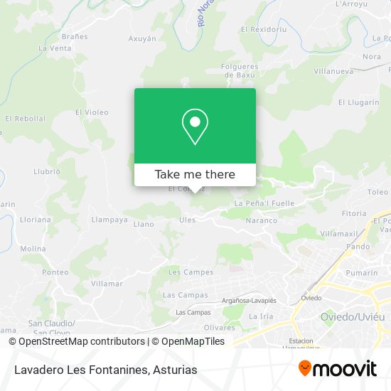mapa Lavadero Les Fontanines