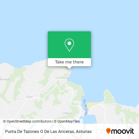Punta De Tazones O De Las Ariceras map