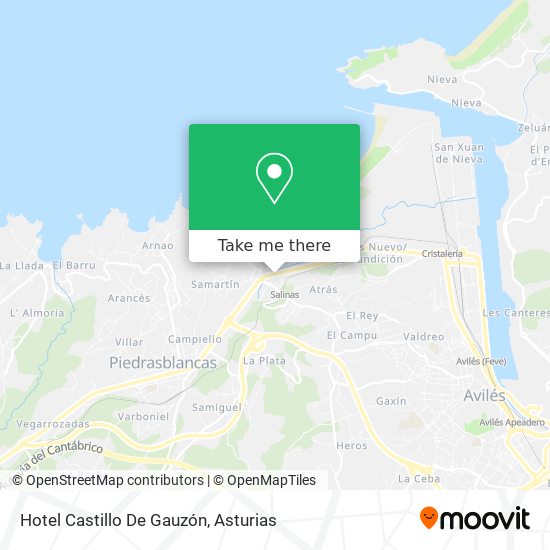 Hotel Castillo De Gauzón map