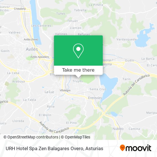 URH Hotel Spa Zen Balagares Overo map