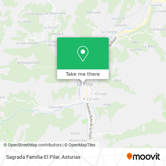 Sagrada Familia-El Pilar map