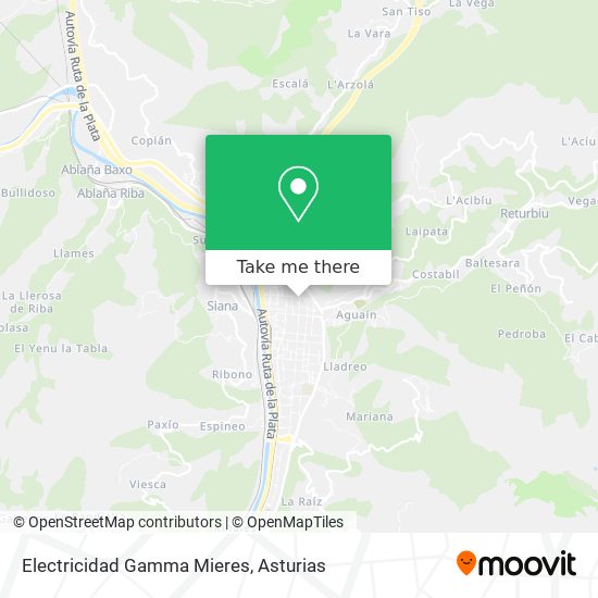 Electricidad Gamma Mieres map