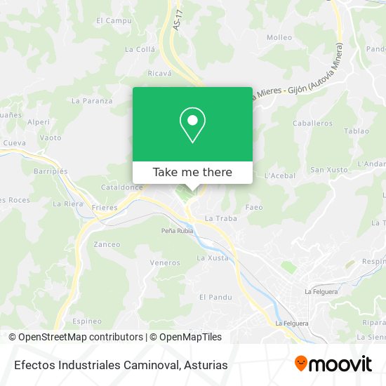 Efectos Industriales Caminoval map