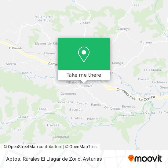 Aptos. Rurales El Llagar de Zoilo map