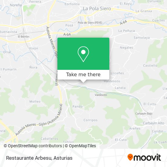 mapa Restaurante Arbesu