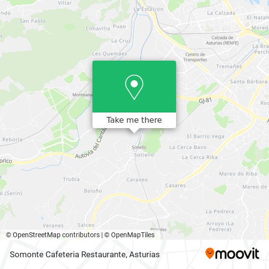 mapa Somonte Cafeteria Restaurante