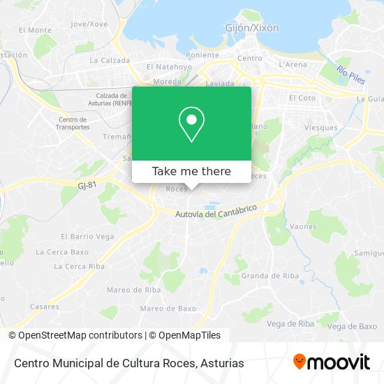 Centro Municipal de Cultura Roces map