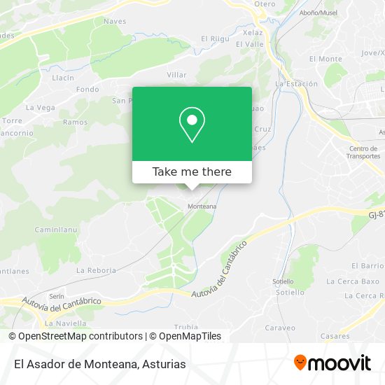 El Asador de Monteana map