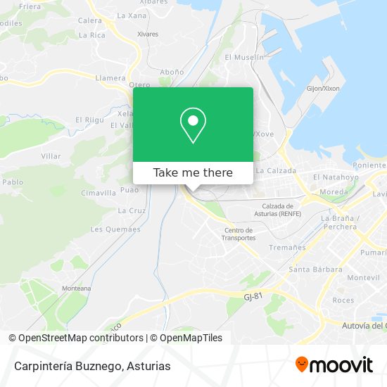 Carpintería Buznego map