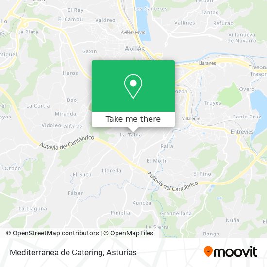 Mediterranea de Catering map