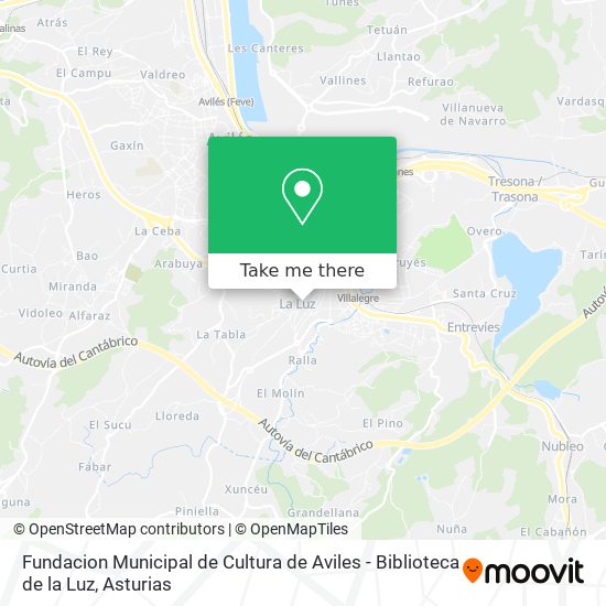 Fundacion Municipal de Cultura de Aviles - Biblioteca de la Luz map