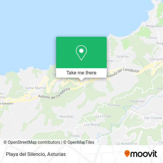 Playa del Silencio map