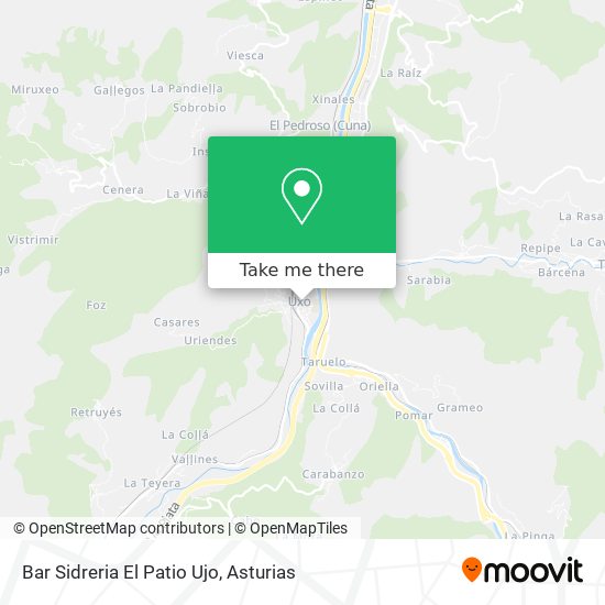 Bar Sidreria El Patio Ujo map