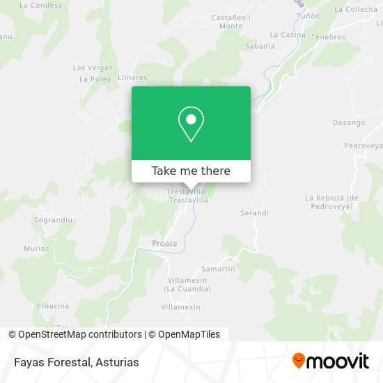 mapa Fayas Forestal